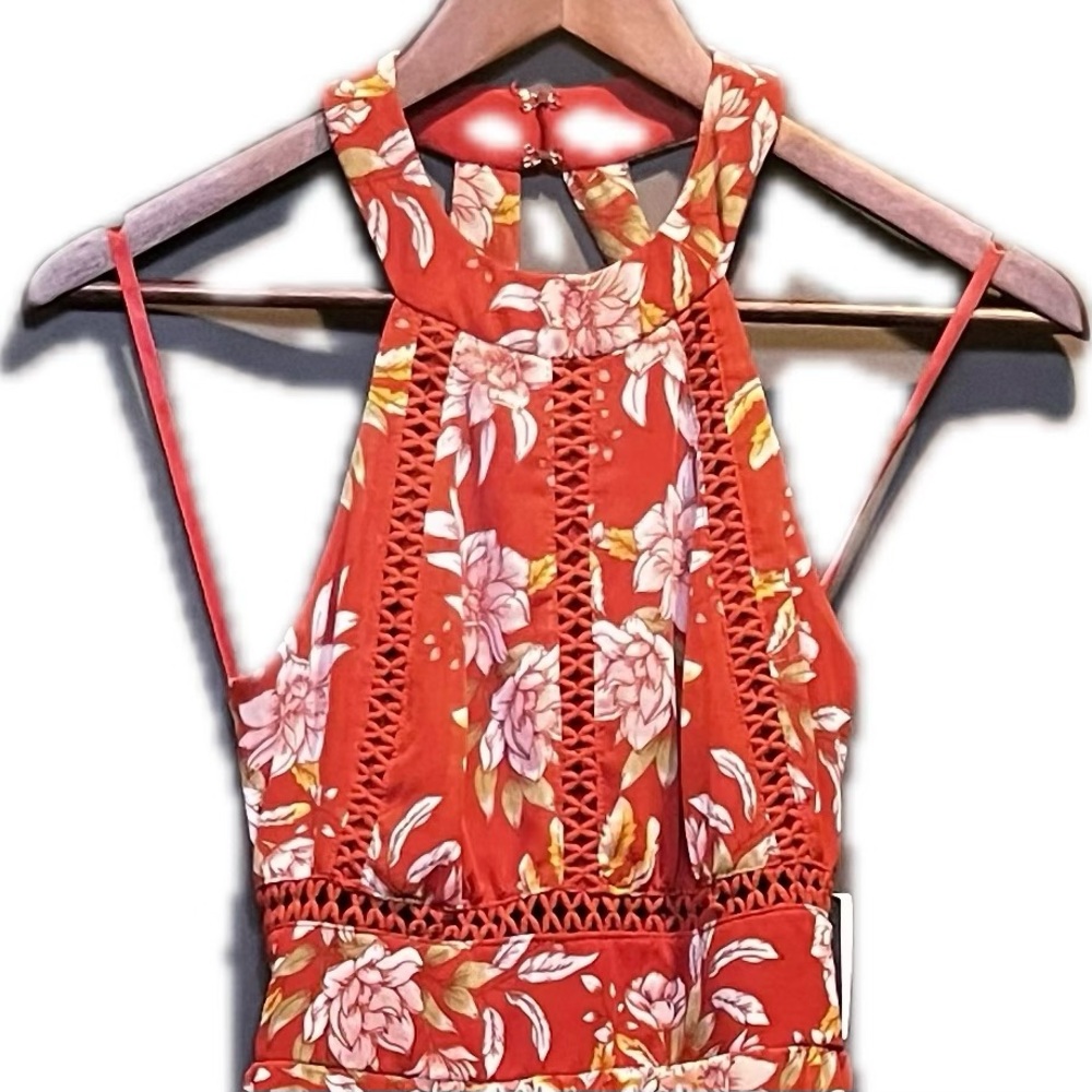 NWT 🏷️ City Triangles Floral Halter Maxi Dress XS
